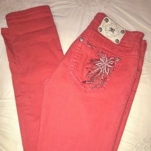 Miss Me coral skinny jeans, like new, size 29